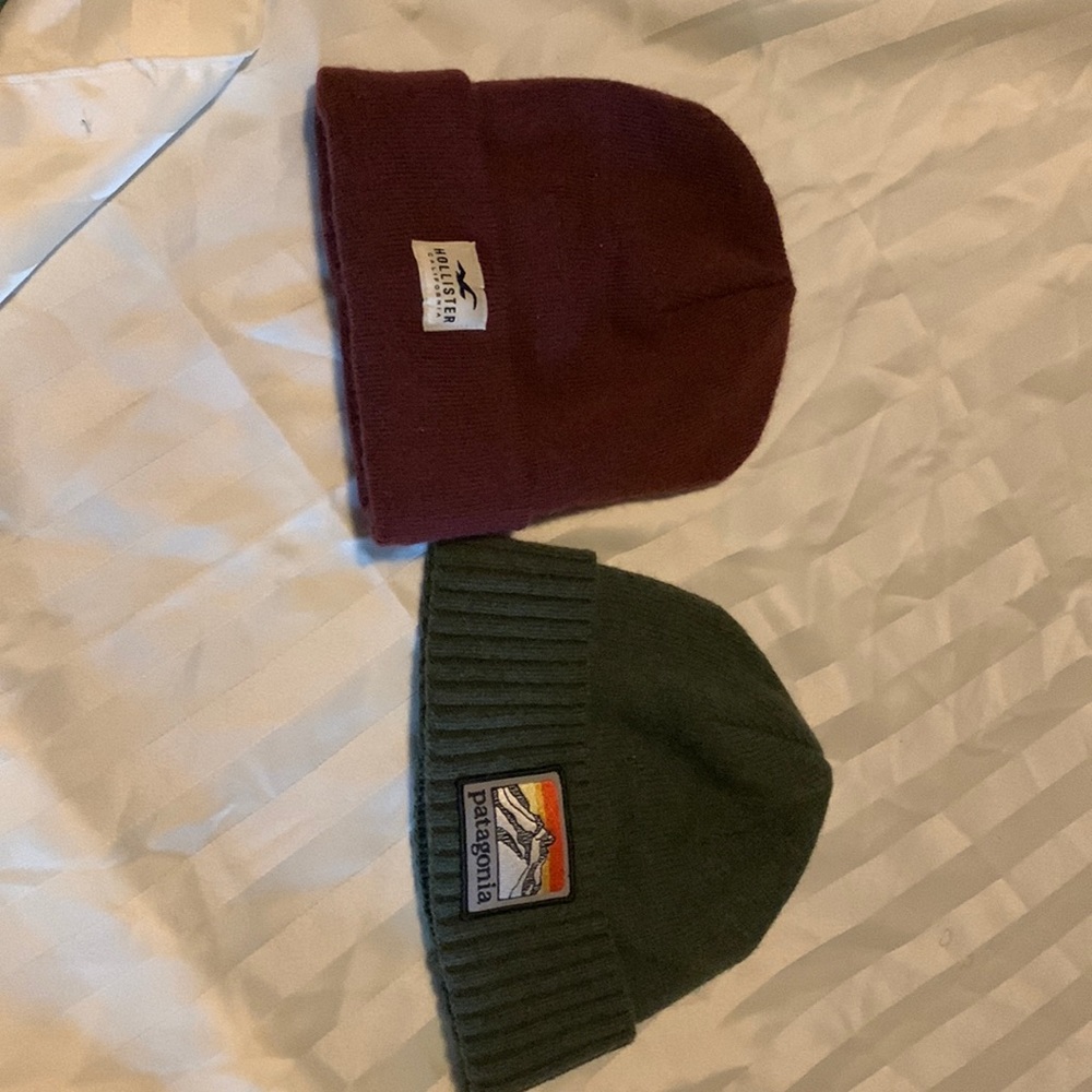 Patagonia and Hollister beenies Adult or kids size